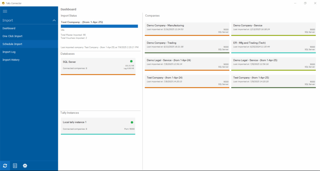 How to export data from Tally into SQL Server - Tally Connector