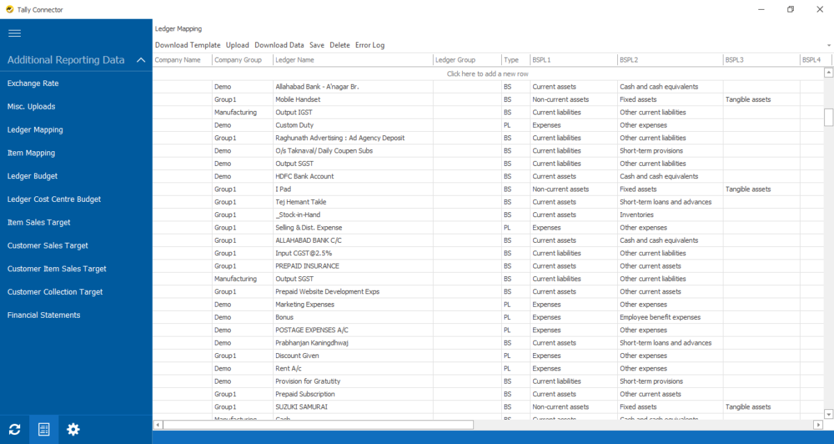 How to prepare Consolidated Financial Statements using BI Tools - Ledger Mapping in Tally Connector