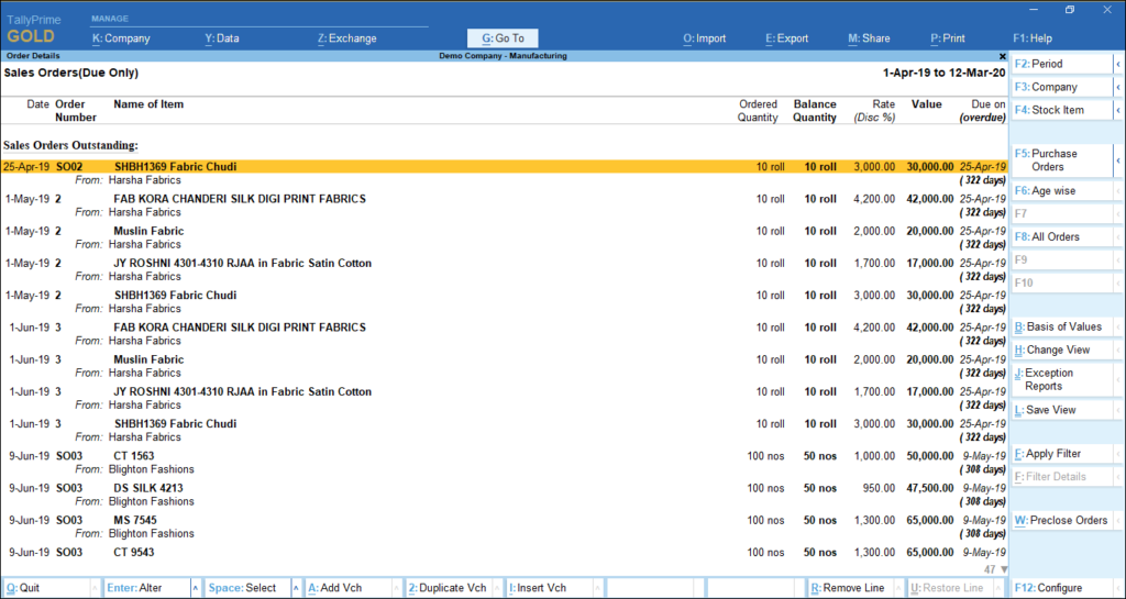 How to Track Sales & Purchase Orders Using Tally & BI Tool - Sales Order Outstanding in Tally